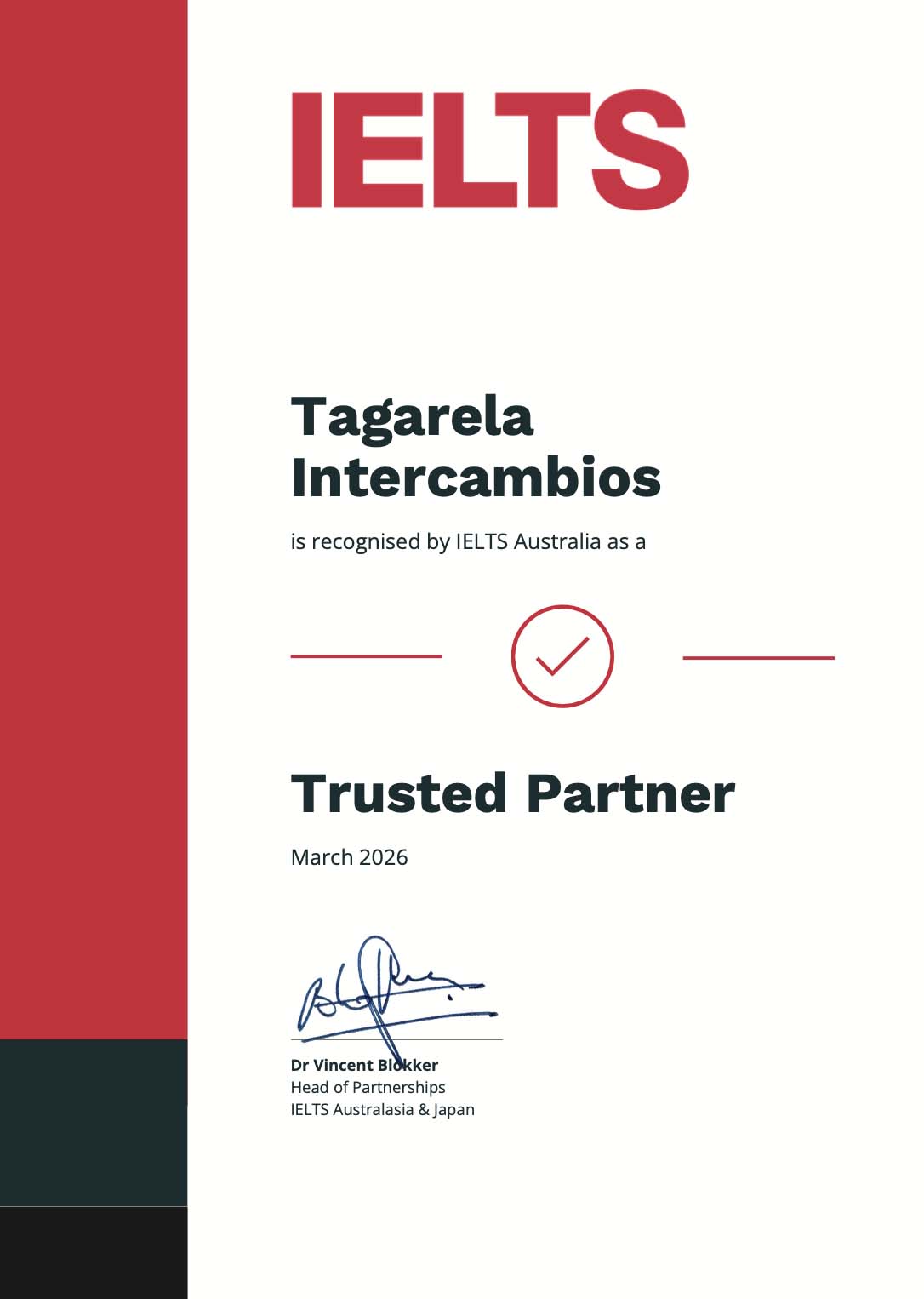 certificado ielts tagarela